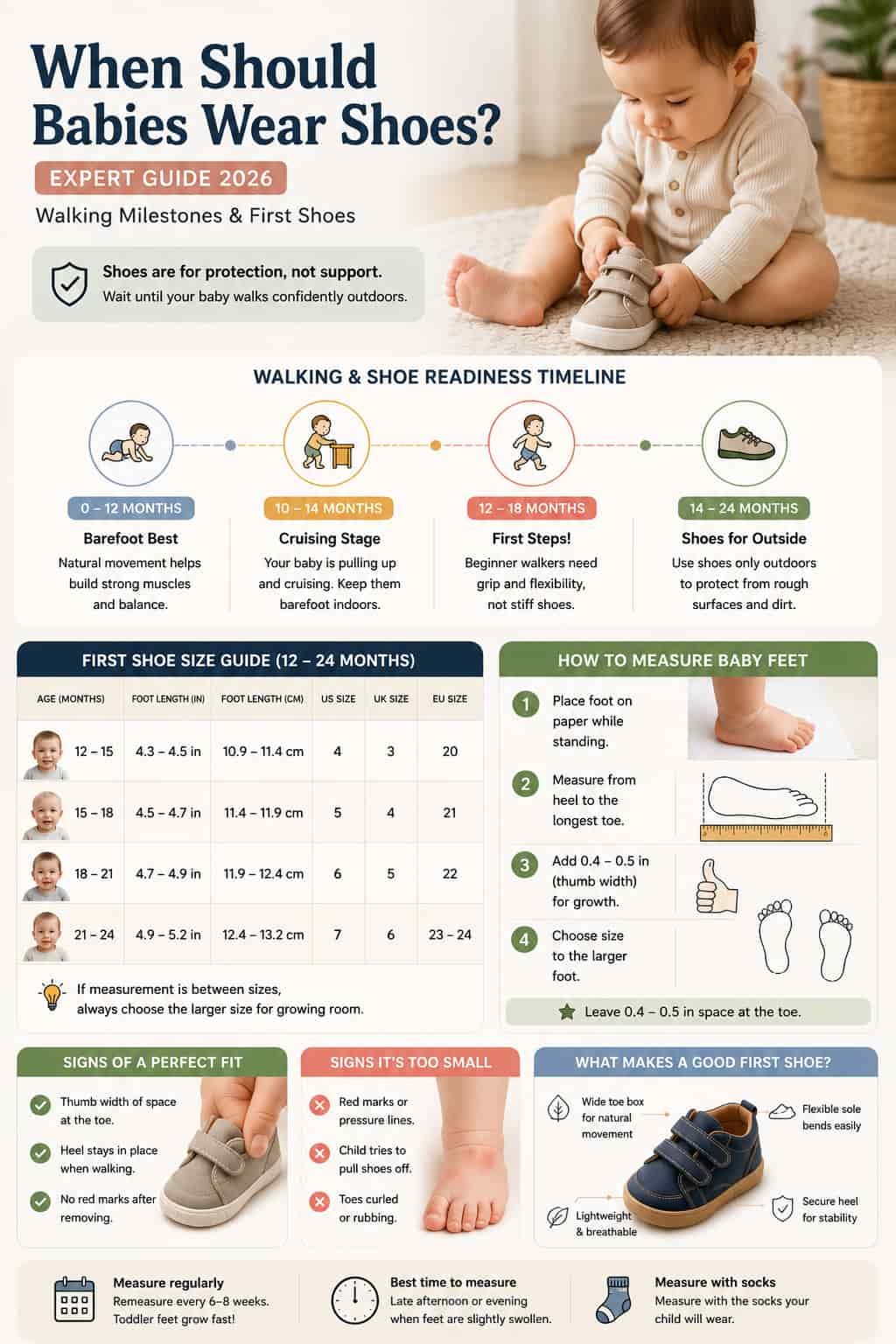 When Should Babies Wear Shoes? Baby Footwear Guide (2026)