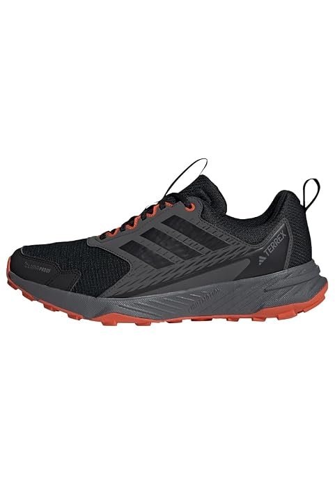 adidas Terrex Tracefinder 2 Climaproof Trail Running Shoes for Men in Black with waterproof protection and high-grip outsole for hiking and trail running.