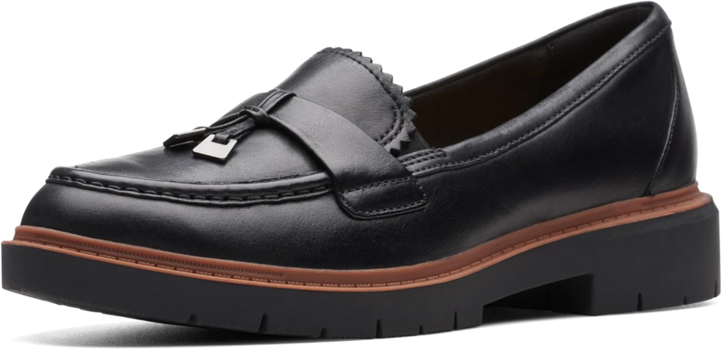 Clarks Westlynn Bella women's leather tassel slip‑on