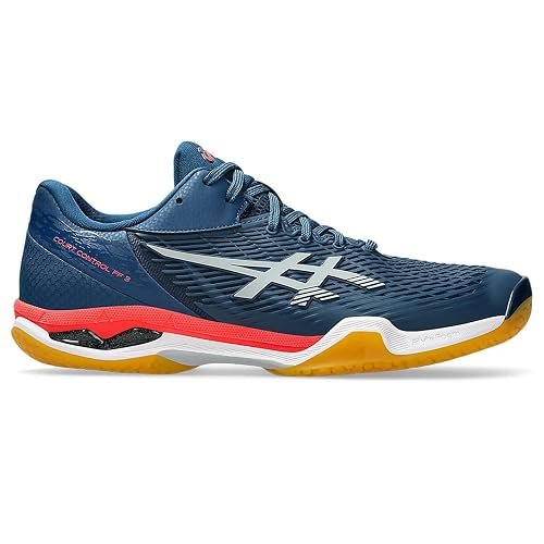 ASICS Court Control FF 3 badminton shoes with responsive cushioning, court-specific grip, and lateral stability for fast indoor movement.
