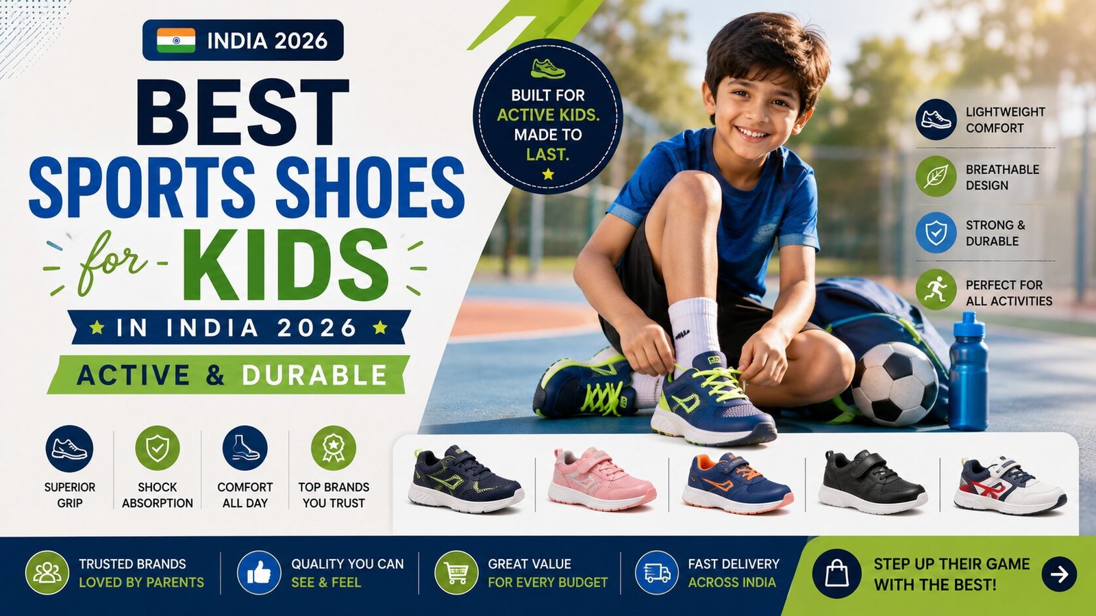 Best Sports Shoes for Kids in India 2026 – Active & Durable