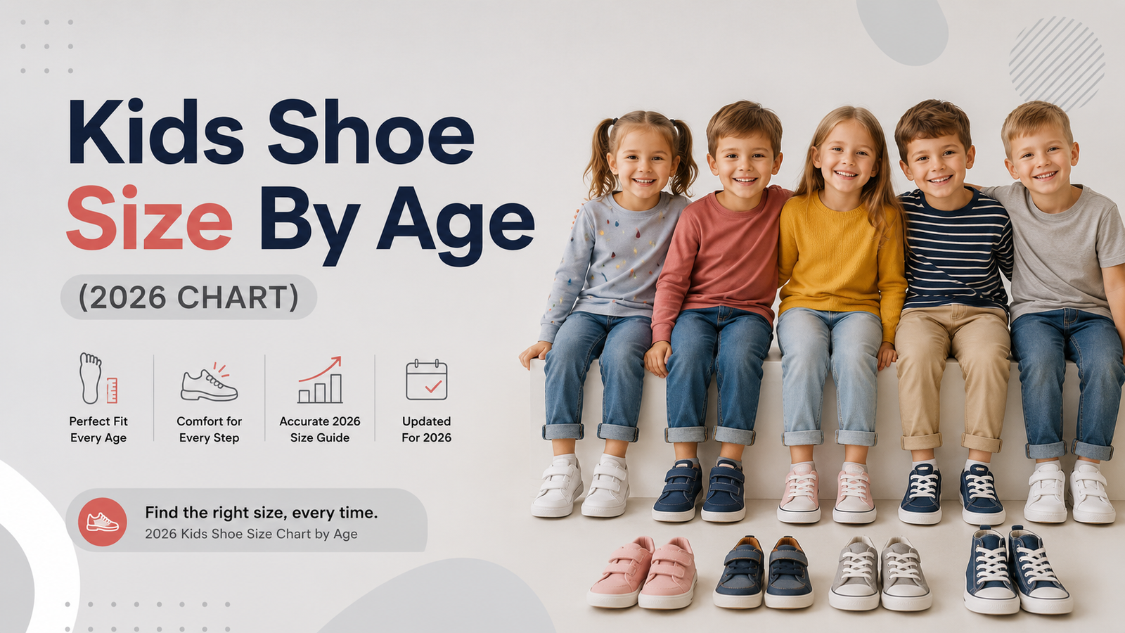 Kids Shoe Size By Age (2026 Chart, US, UK & EU)