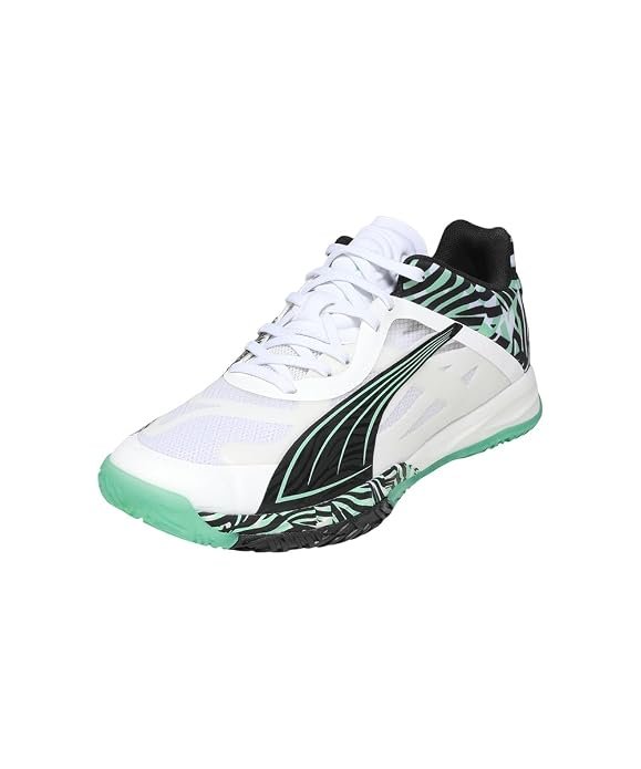 Puma Accelerate Nitro SQD Untmd indoor shoes with Nitro cushioning, high-grip outsole, and lightweight stability for fast court movements.