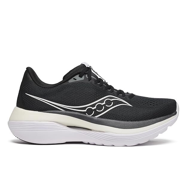 Saucony Endorphin Trainer running shoes with responsive cushioning, breathable mesh upper, and lightweight design for marathon training and long-distance running.