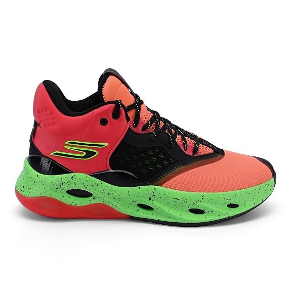 Skechers men's lace-up basketball shoes with cushioned midsole, supportive construction and court-ready outsole