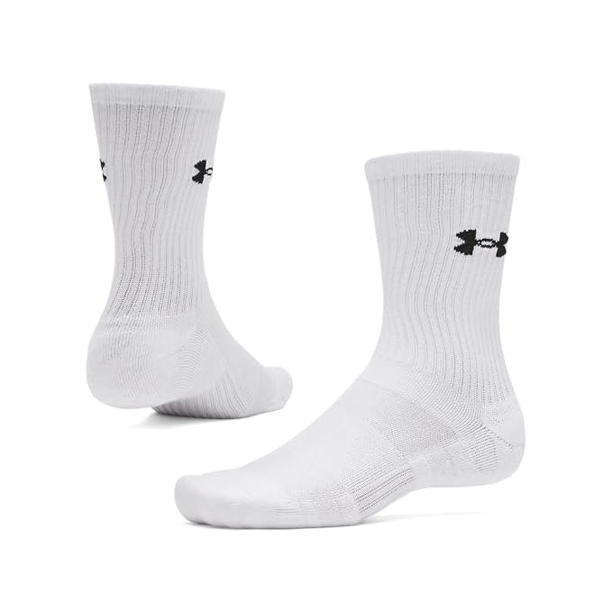Under Armour Performance Cotton running socks with breathable fabric, cushioned sole, and sweat-wicking comfort for daily training.
