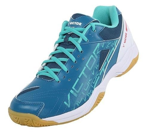 VICTOR A170 U-Shape badminton shoes for wide feet with non-marking outsole, stable cushioning, and high-grip indoor court traction.