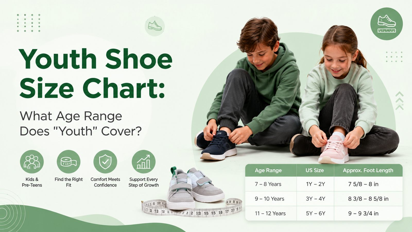 Youth Shoe Size Chart What Age Range Does Youth Cover