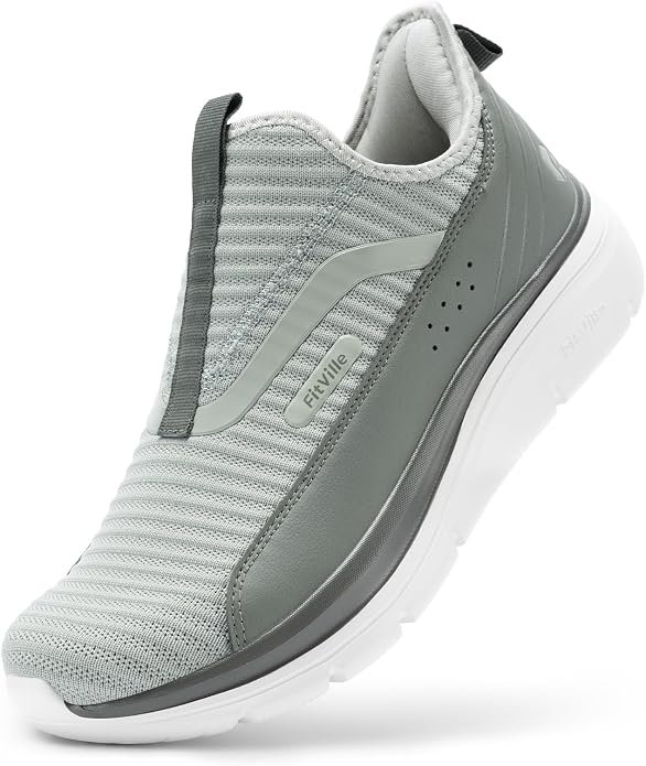 FitVille Men's Extra Wide Slip-On Stepease V2 shoes for plantar fasciitis and flat feet