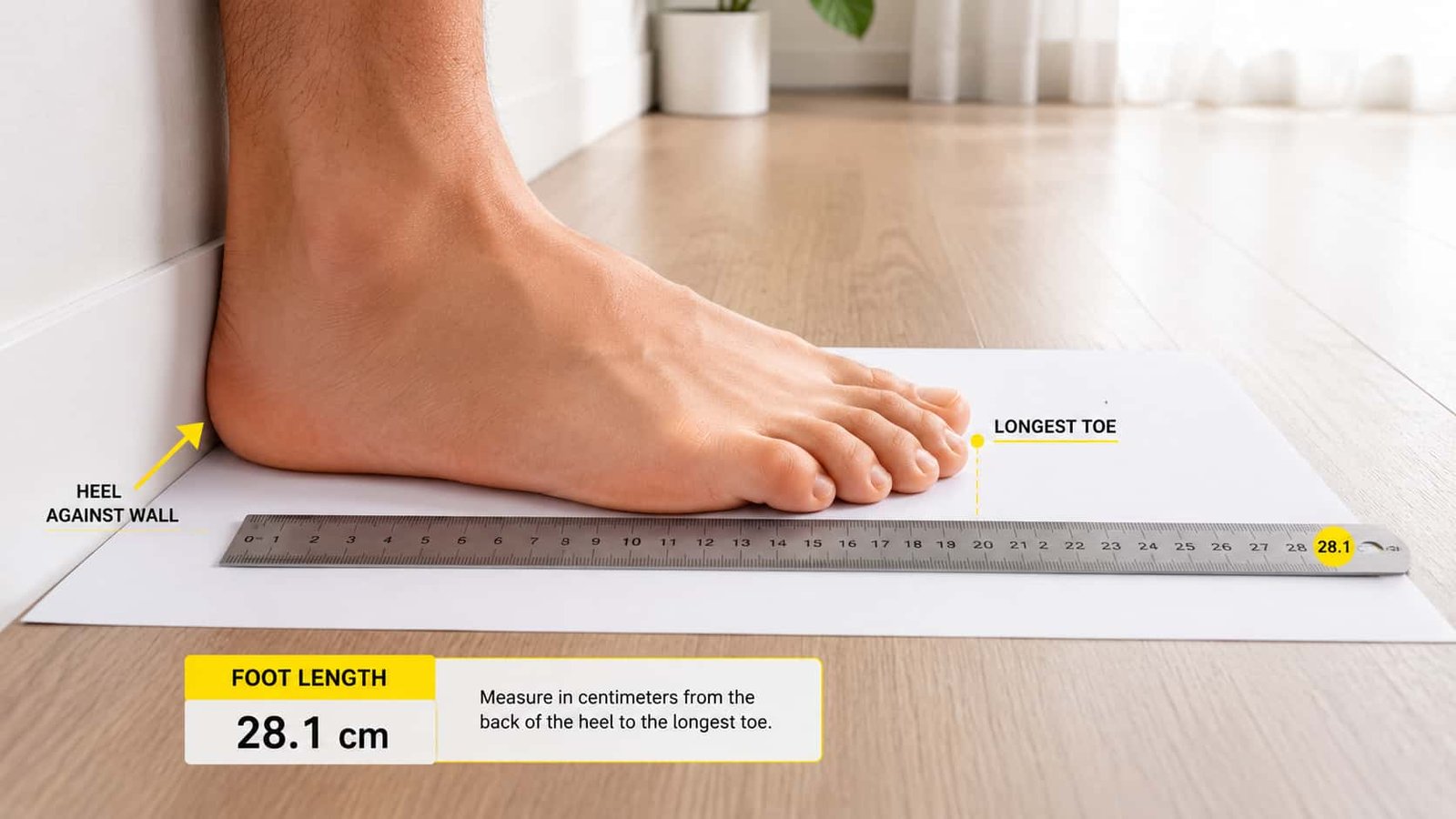 How to measure men's feet for Skechers shoes at home