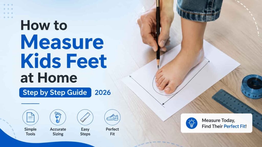How to measure kids feet at home using a step-by-step foot measuring guide