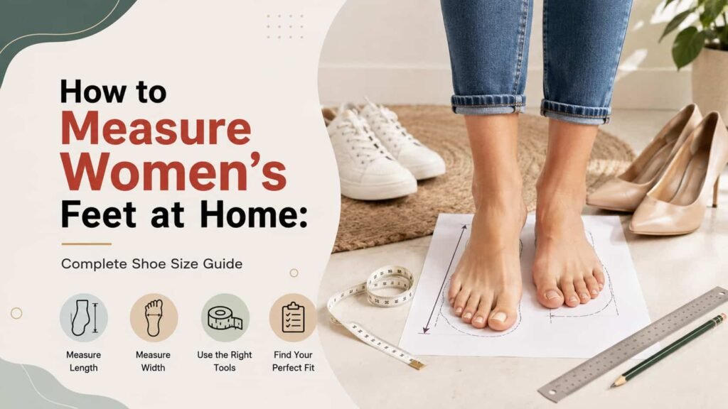 How to measure women's feet at home for the correct shoe size