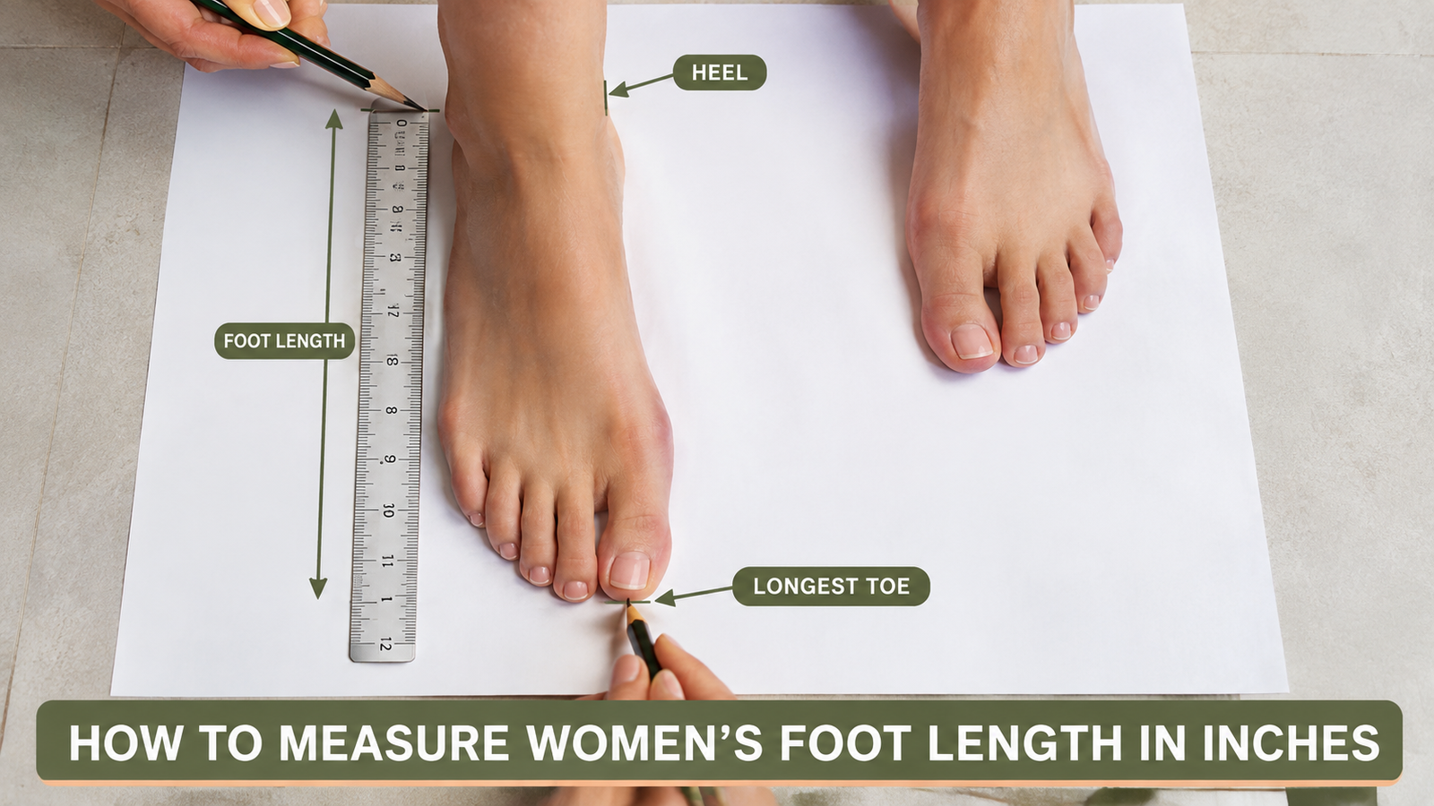 How Do You Measure Women's Foot Length in Inches