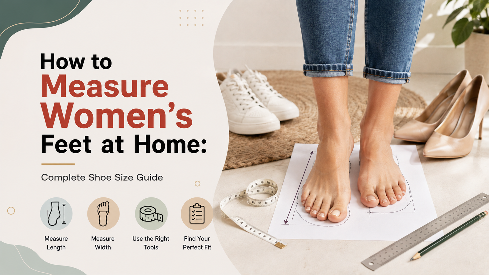 How to Measure Women's Feet at Home