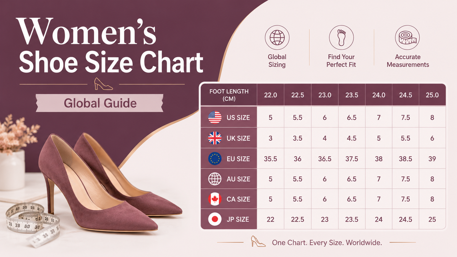 Women's Shoe Size Chart