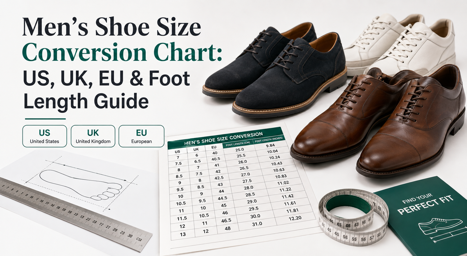 Men's Shoe Size Conversion Chart