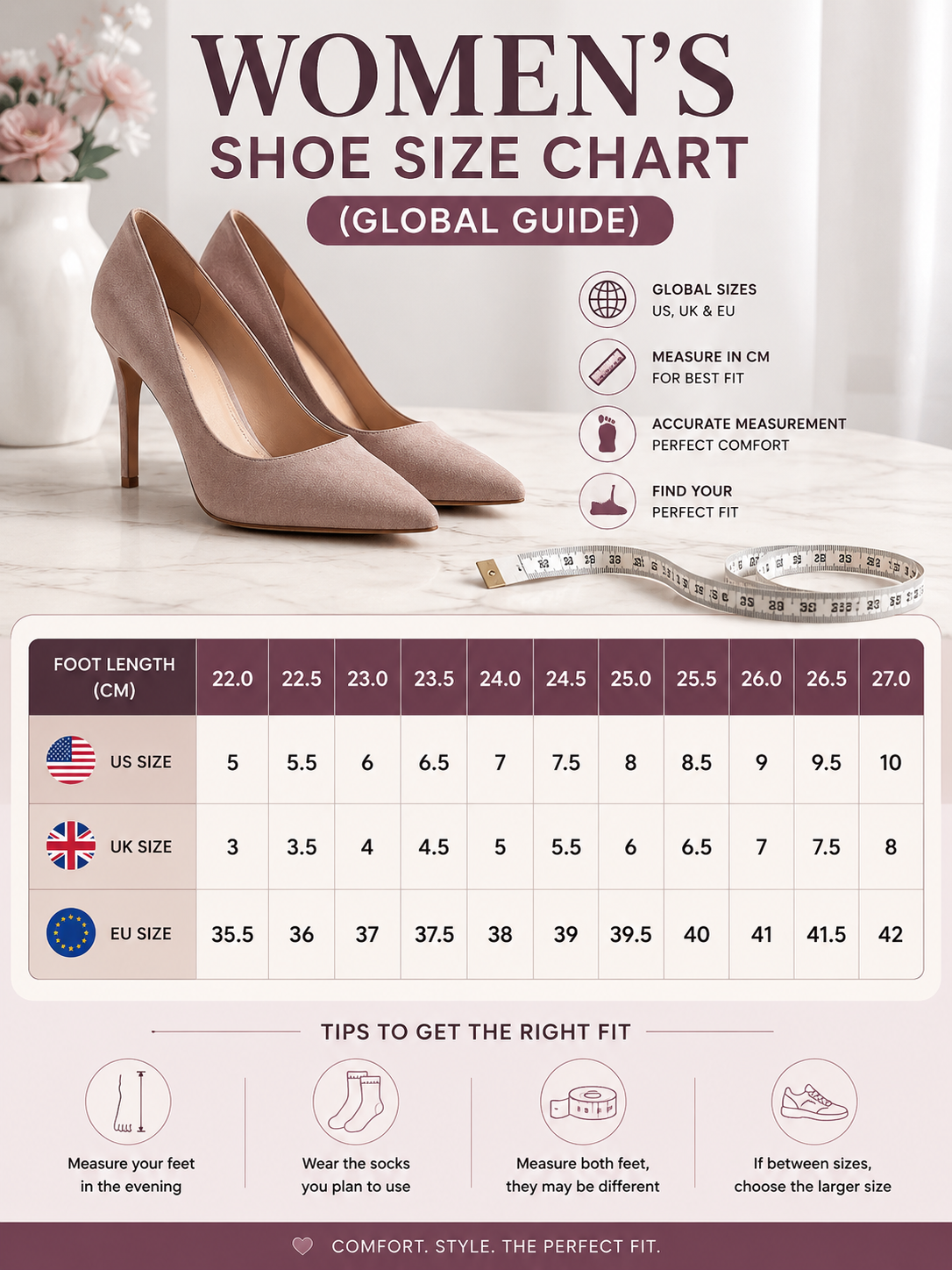 Women's Shoe Size Finder
