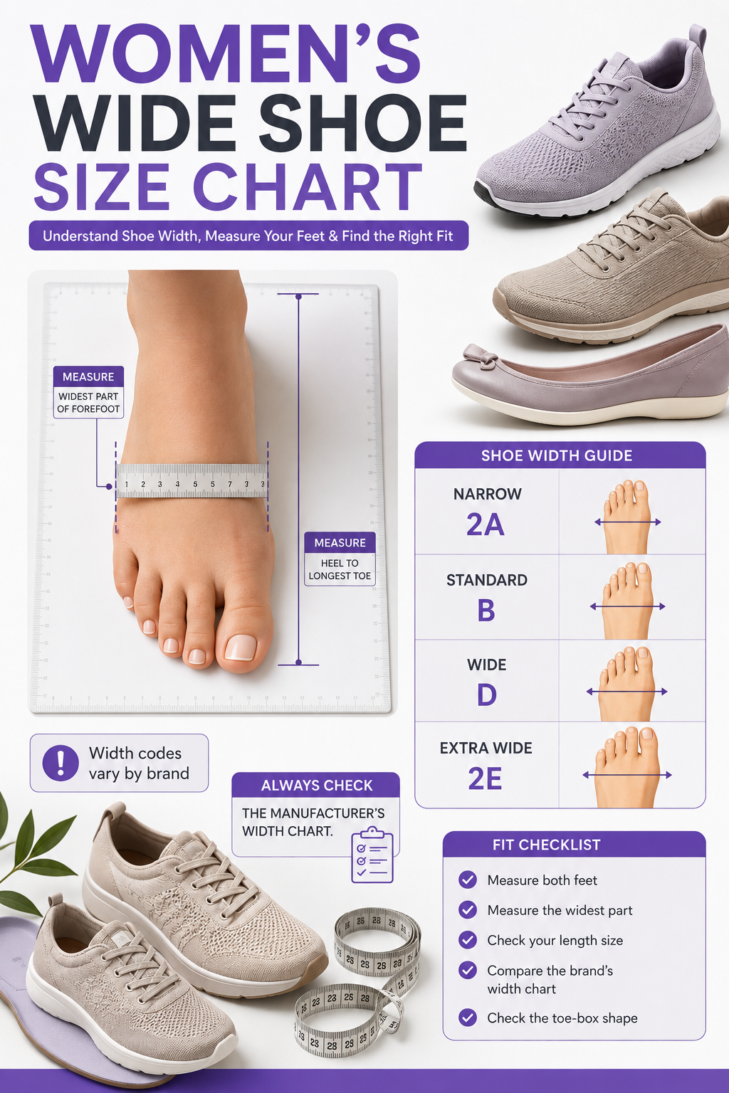 s Wide Shoe Size Chart