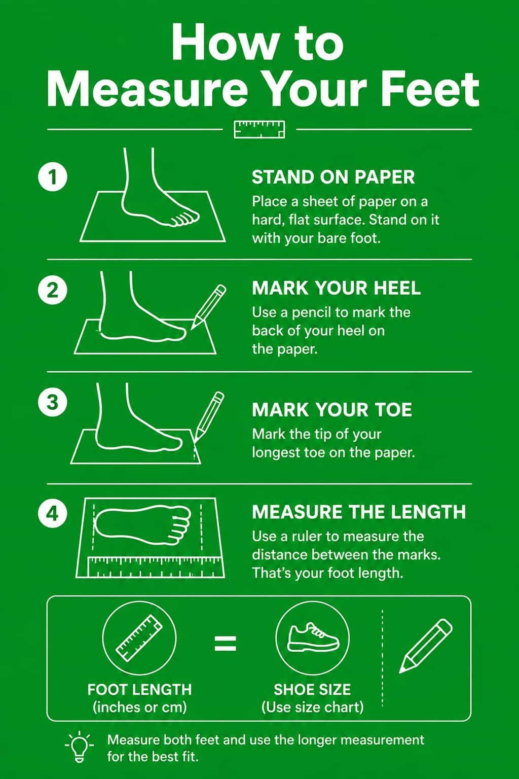 measuring foot width at the ball of the foot using ruler
