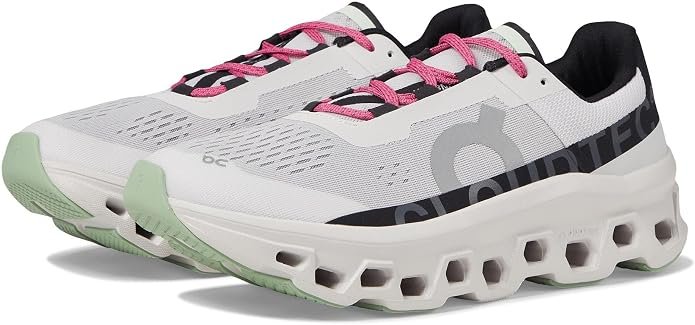 On Cloudmonster shoes with maximum cushioning and CloudTec sole