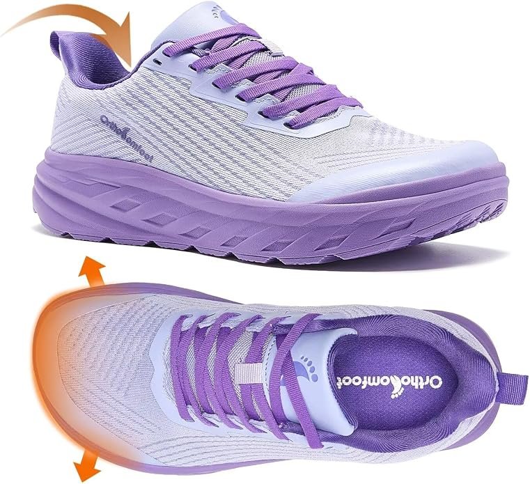 OrthoComfoot women's orthopedic walking shoes with wide toe box and arch support