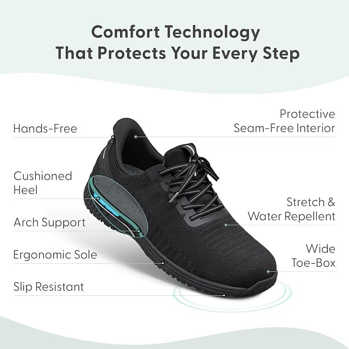 Orthofeet Yari orthopedic walking shoes with arch support for plantar fasciitis