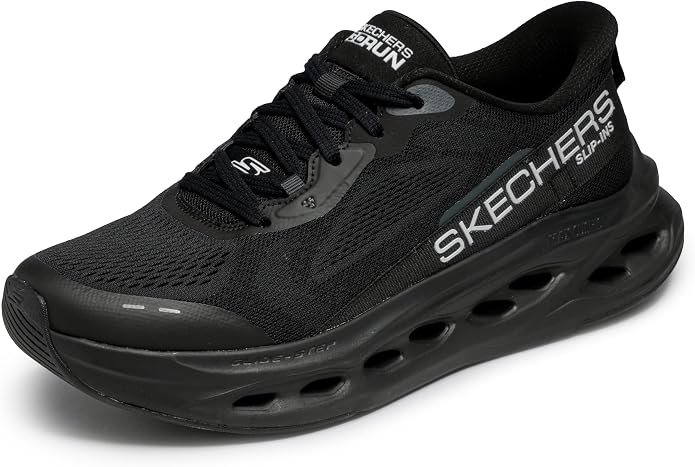 Skechers Max Cushioning Glide Step shoes with rocker-style sole