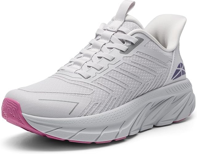 ALLSWIFIT women's slip-on walking shoe with EVA midsole and elastic laces