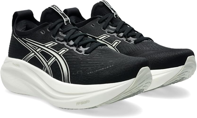 ASICS Gel Nimbus 27 women's with PureGEL and FF BLAST PLUS ECO cushioning.