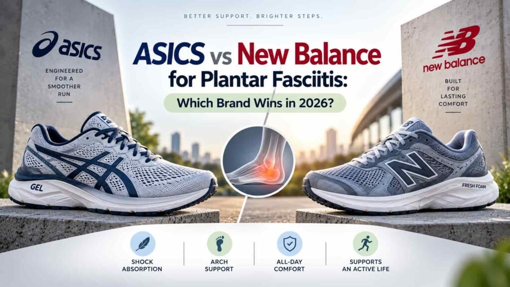 ASICS vs New Balance for plantar fasciitis comparison guide 2026