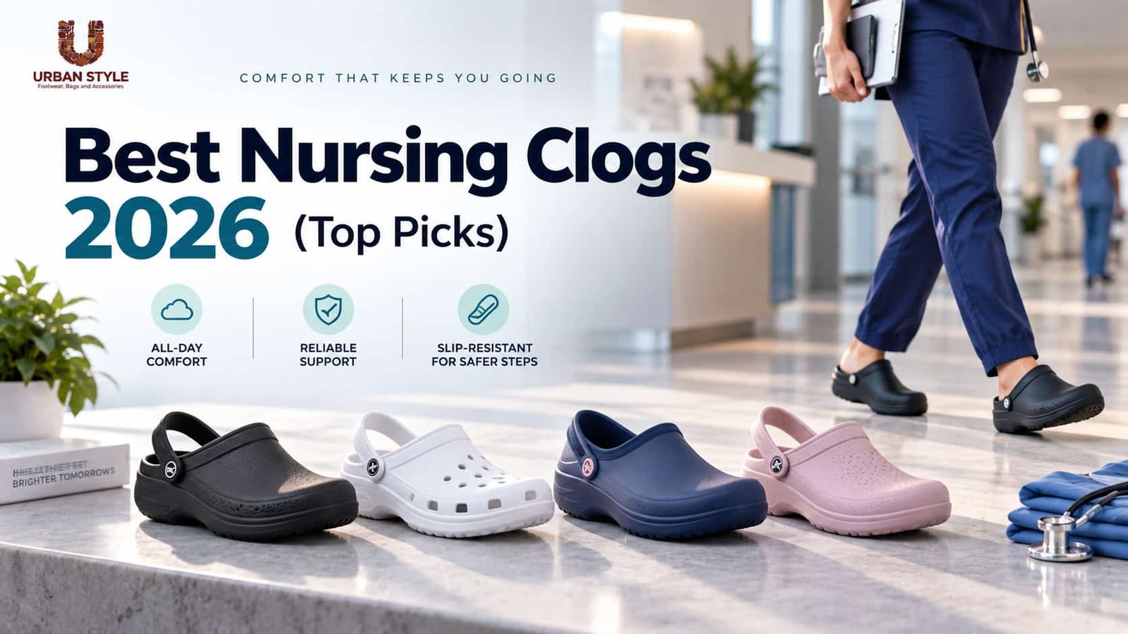 Best nursing clogs 2026 including Dansko, Crocs, and EVA clogs for 12-hour hospital shifts