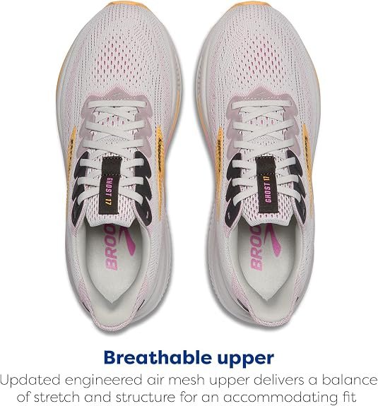 Brooks Women's Ghost 17 wide running and walking shoes for plantar fasciitis