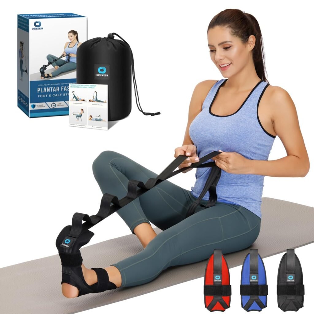 Comness foot and calf stretcher for plantar fascia stretching