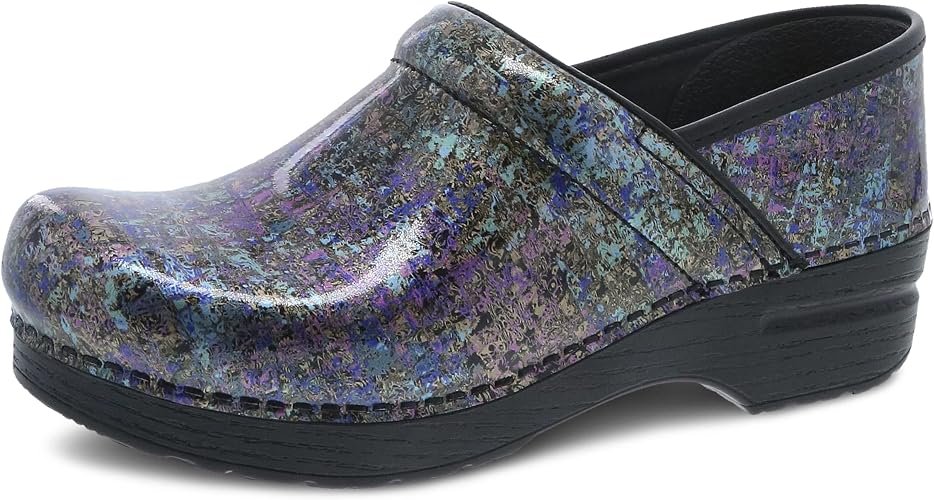 Dansko Professional slip-on clog with wide heel strike and leather upper
