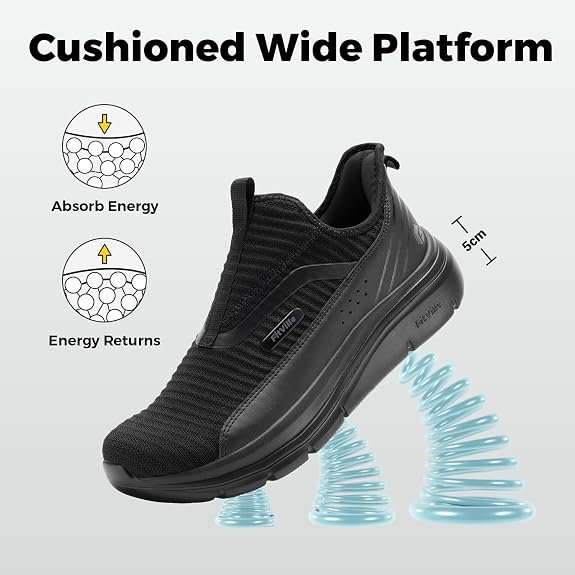 fitville step ease v2 mens slip on plantar fasciitis heel spur