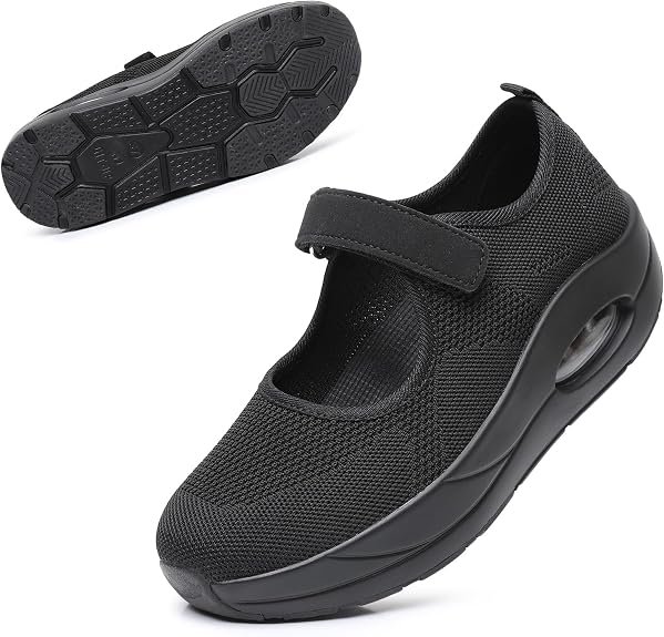 Git-up women's wide toe walking shoes for morning heel pain