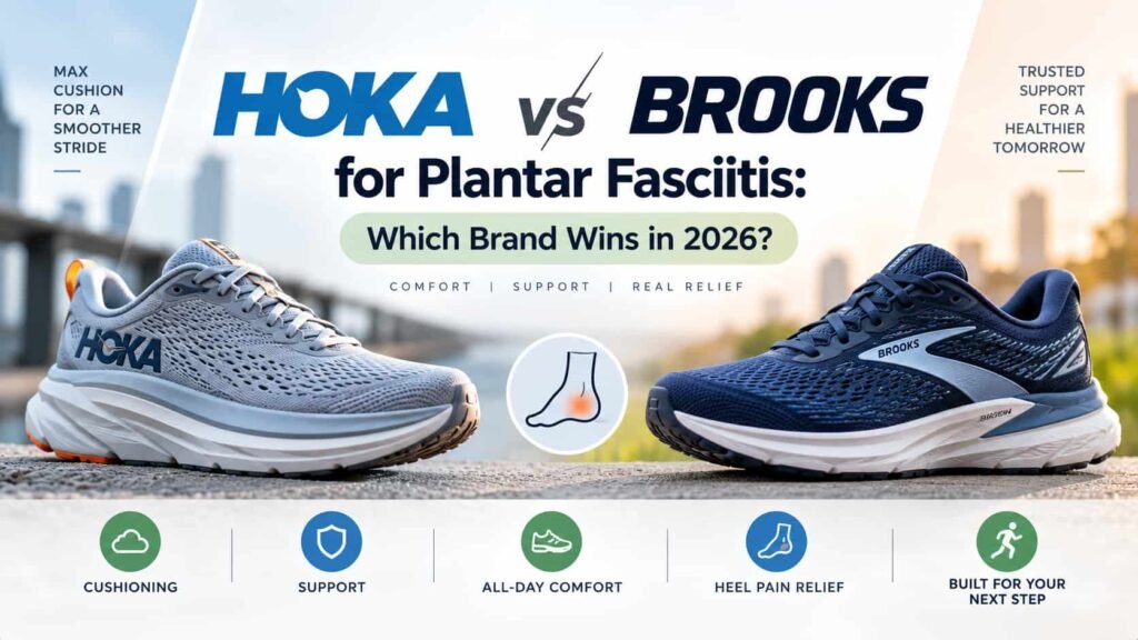 HOKA vs Brooks for plantar fasciitis comparison guide 2026