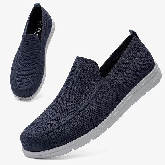 1TAZERO men's wide slip-on shoes for plantar fasciitis seniors