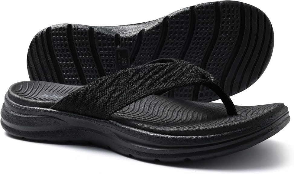 KIDMI women's arch support flip flops with cushioned EVA footbed