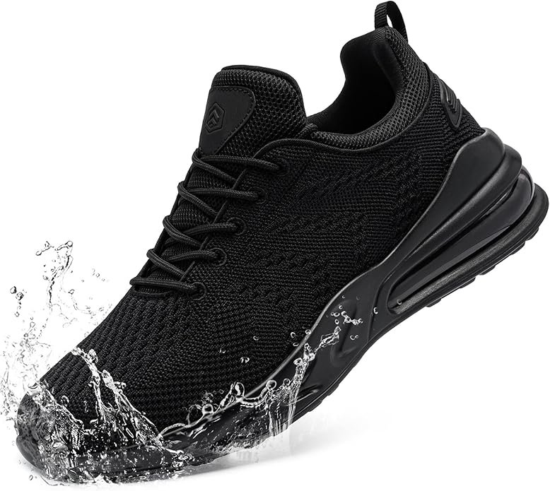 LARNMERN men's water-resistant slip-on work shoes with slip-resistant outsole