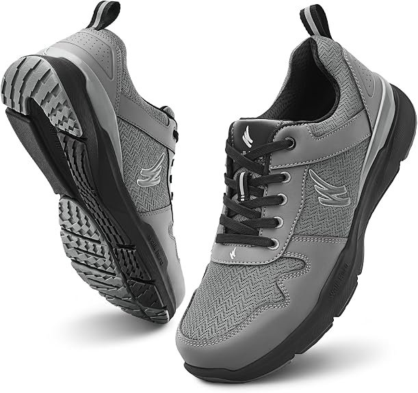Men's arch support walking shoes for plantar fasciitis on concrete