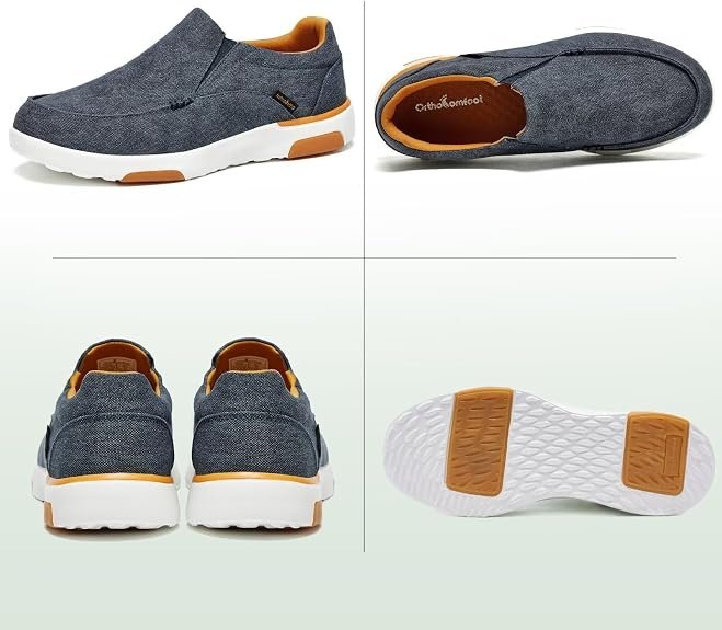 OrthoComfoot men's orthopedic slip-on shoes for plantar fasciitis