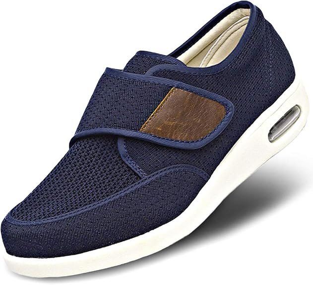 Orthoshoes men's adjustable walking shoes for plantar fasciitis and swollen feet