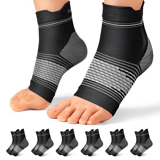 PAPLUS 6 Pairs Plantar Fasciitis Compression Sleeves