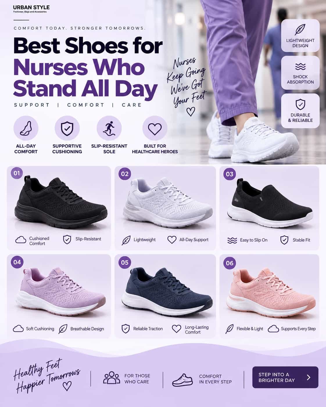 Products Review Best Shoes for Nurses Who Stand All Day