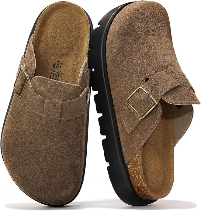Project Cloud leather nursing clog with cork footbed and memory foam padding