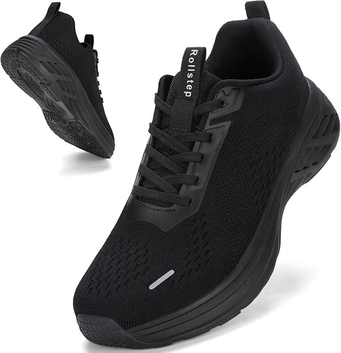 Rollstep extra wide toe box stability shoe for plantar fasciitis