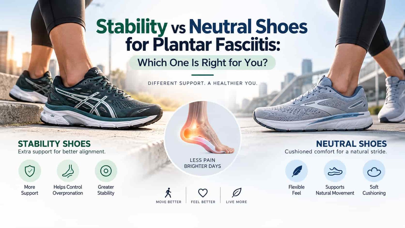 Stability vs Neutral Shoes for Plantar Fasciitis: 2026 Comparison Guide