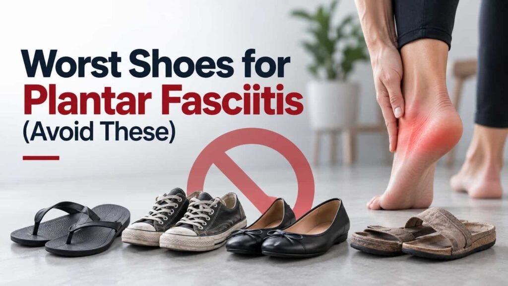 worst shoes for plantar fasciitis compared side by side