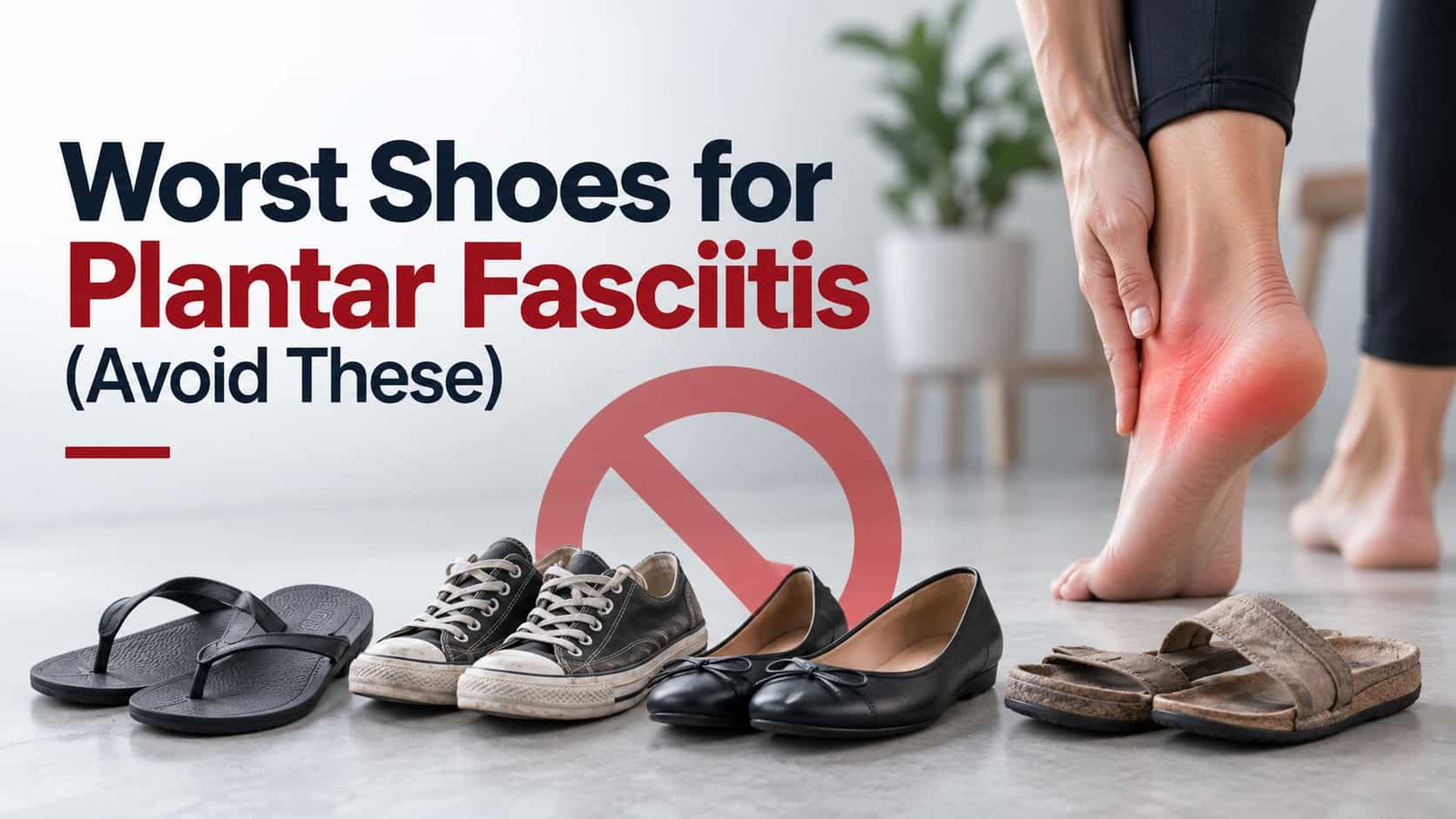 worst shoes for plantar fasciitis compared side by side
